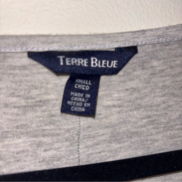 Long Grey T-Shirt with Neckline detail, Size Small - Picture 3 of 6